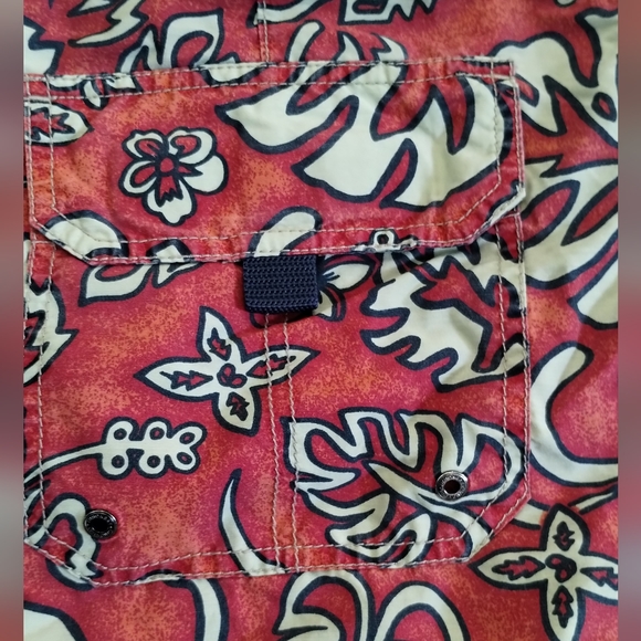 +UnionBay Men 36 Red Floral Swimsuit Swim Trunks Board Short - Picture 8 of 15